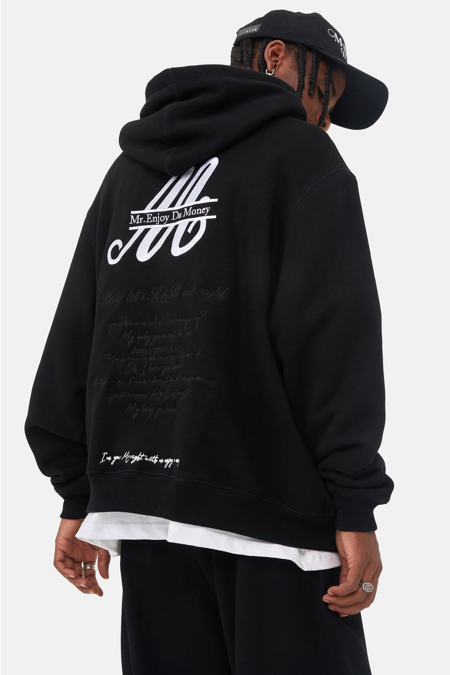 MEDM 스네이크 가죽 로고 후디