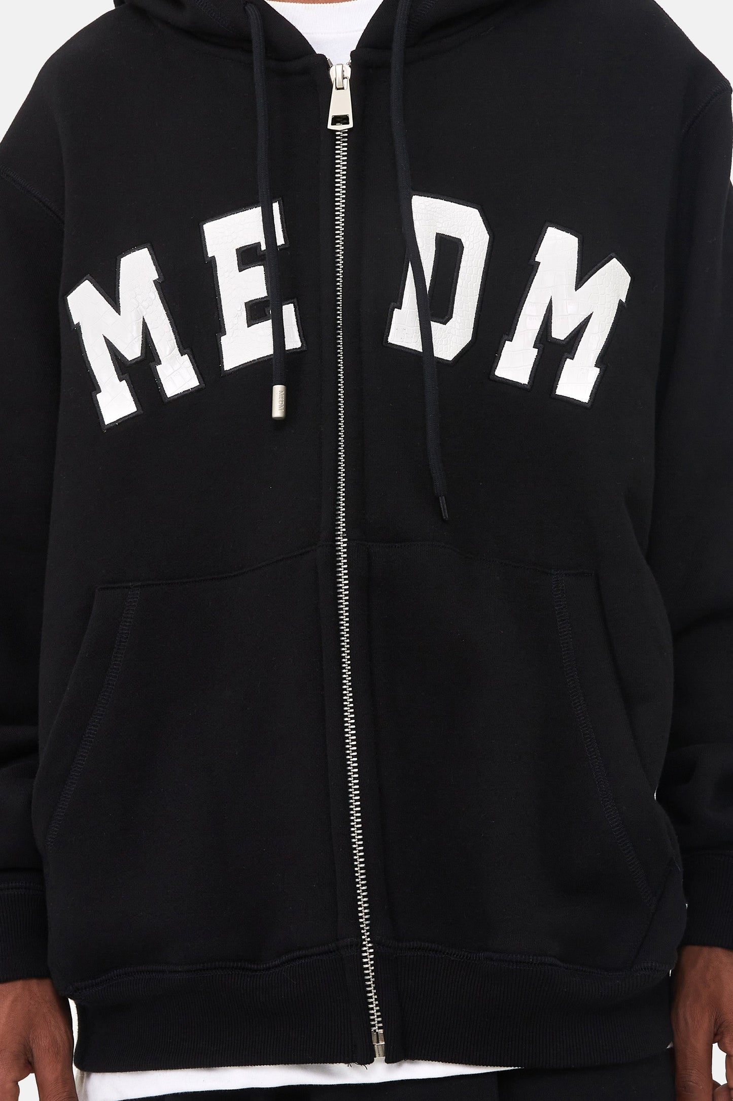 MEDM 스네이크 가죽 로고 후디