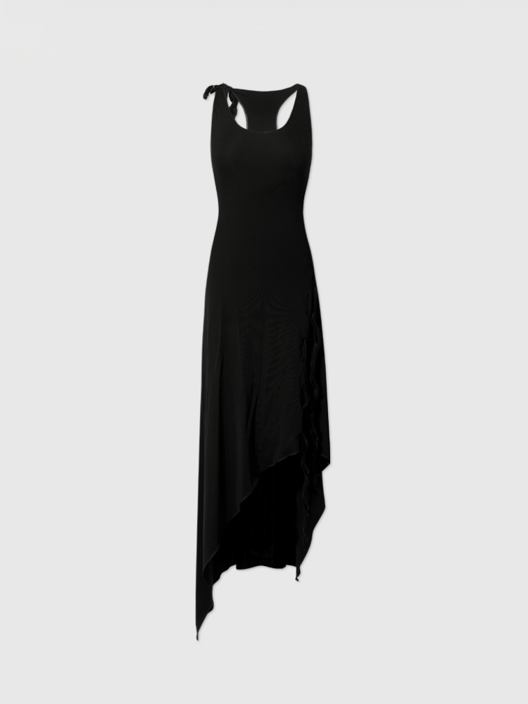 Comfortable Sleeveless Black Dress