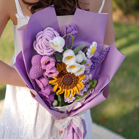 Everlasting Crochet Flower Bouquet