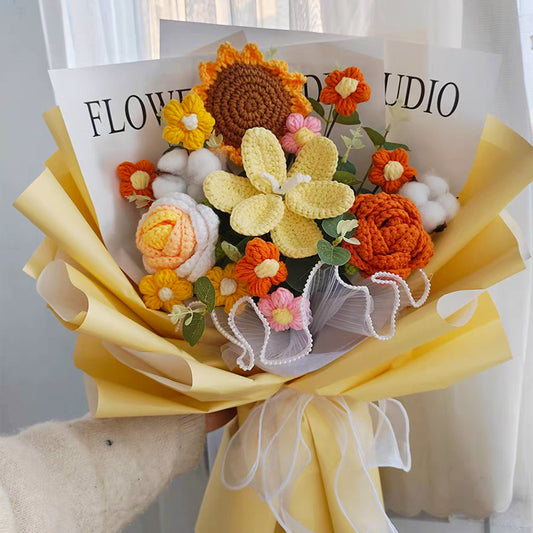 Timeless Elegance Crochet Flower Bouquet