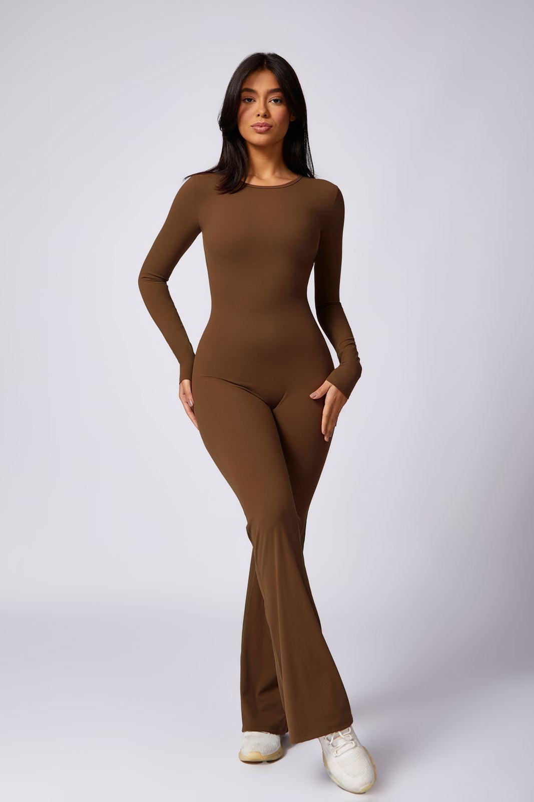 Kennedy Flared Jumpsuit - Mocha