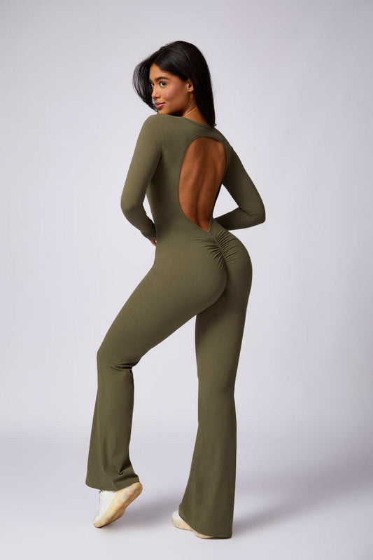 Kennedy Flared Jumpsuit - Olive