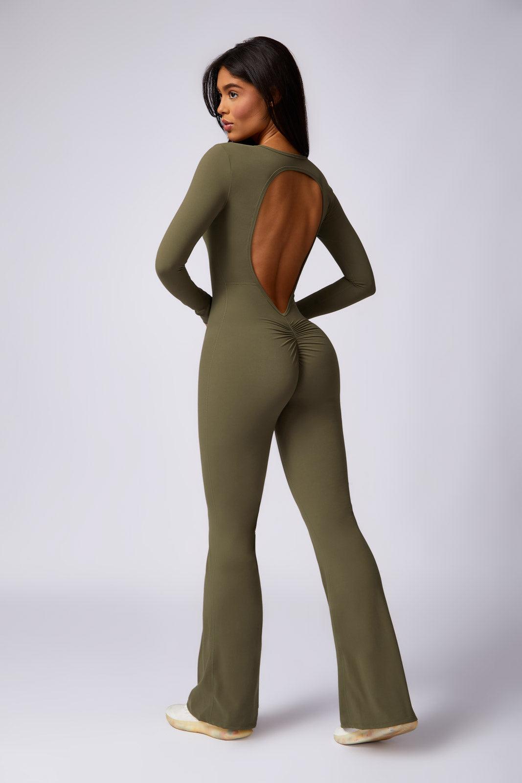 Kennedy Flared Jumpsuit - Mocha