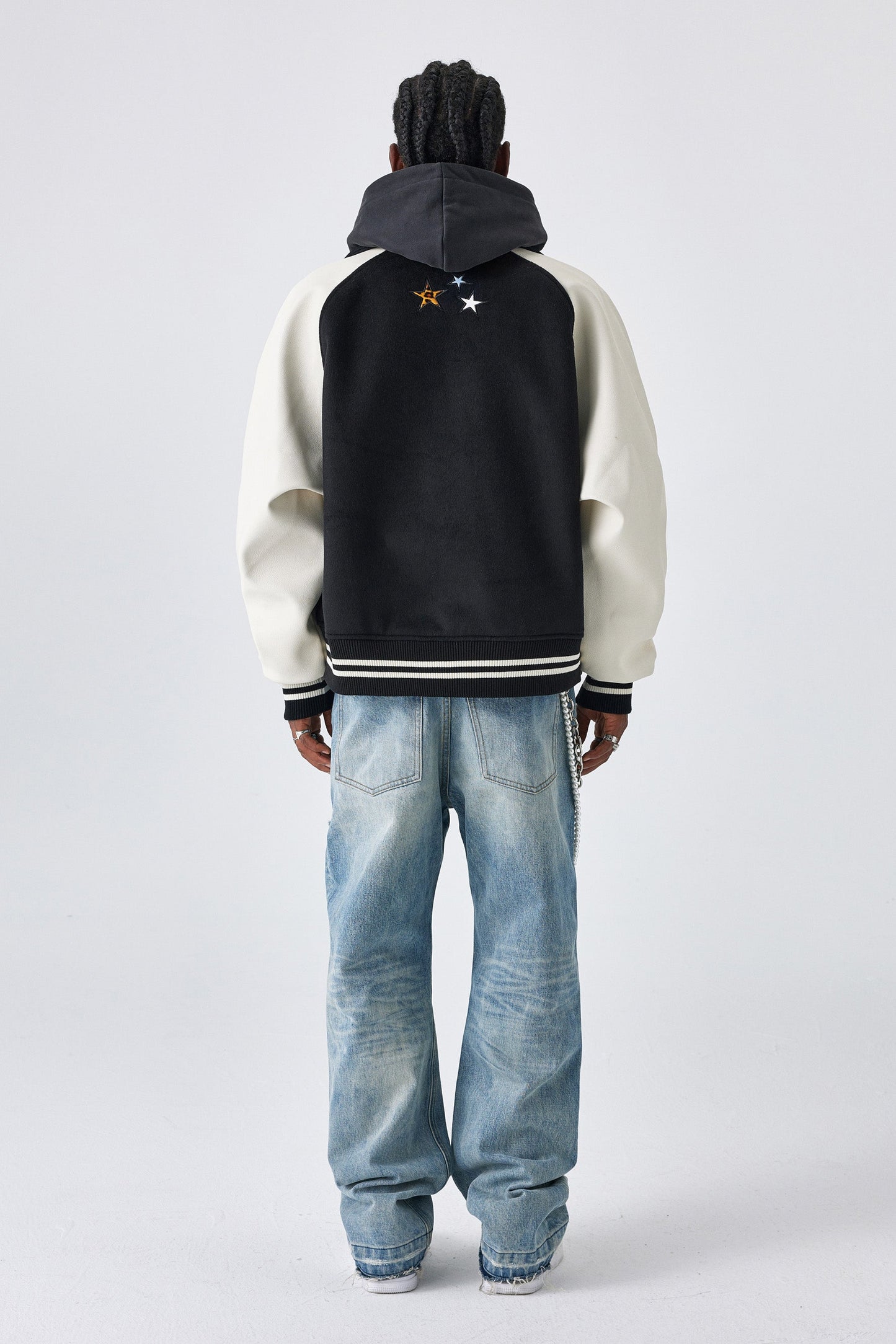 MEDM 패치워크 바시티 재킷