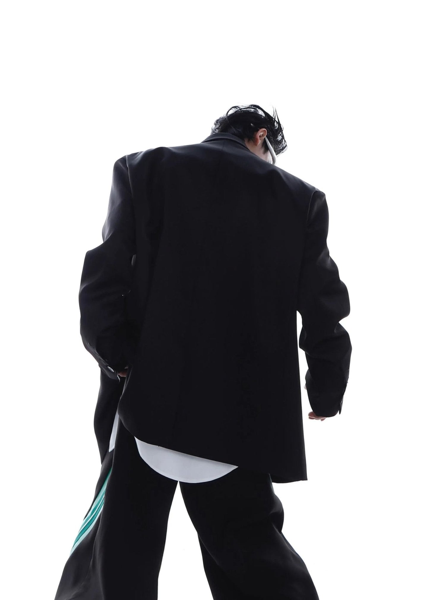 Metallic Clasp Blazer with Zipper Detail | Trendy Ice Silk Fabric Jacket