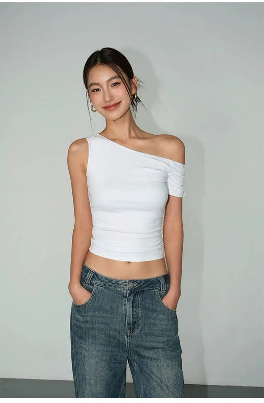 Neva Asymmetric Off-Shoulder Blouse