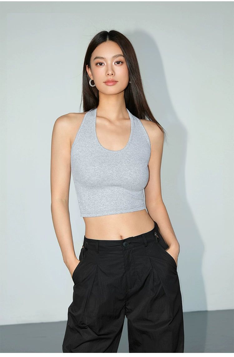 Neva Backless Halter Knit Camisole