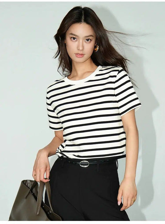 Neva Casual Striped Pattern T-Shirt