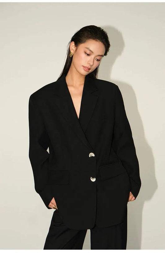 Neva Notch Lapel Loose Blazer