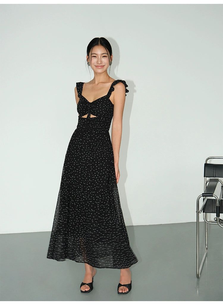 Neva Ruffles and Polka Dots Long Dress