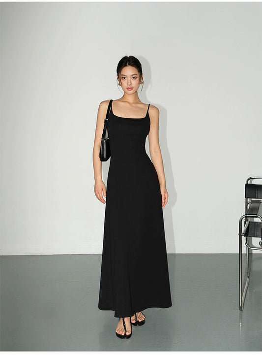 Neva Thin Strap Basic Long Dress