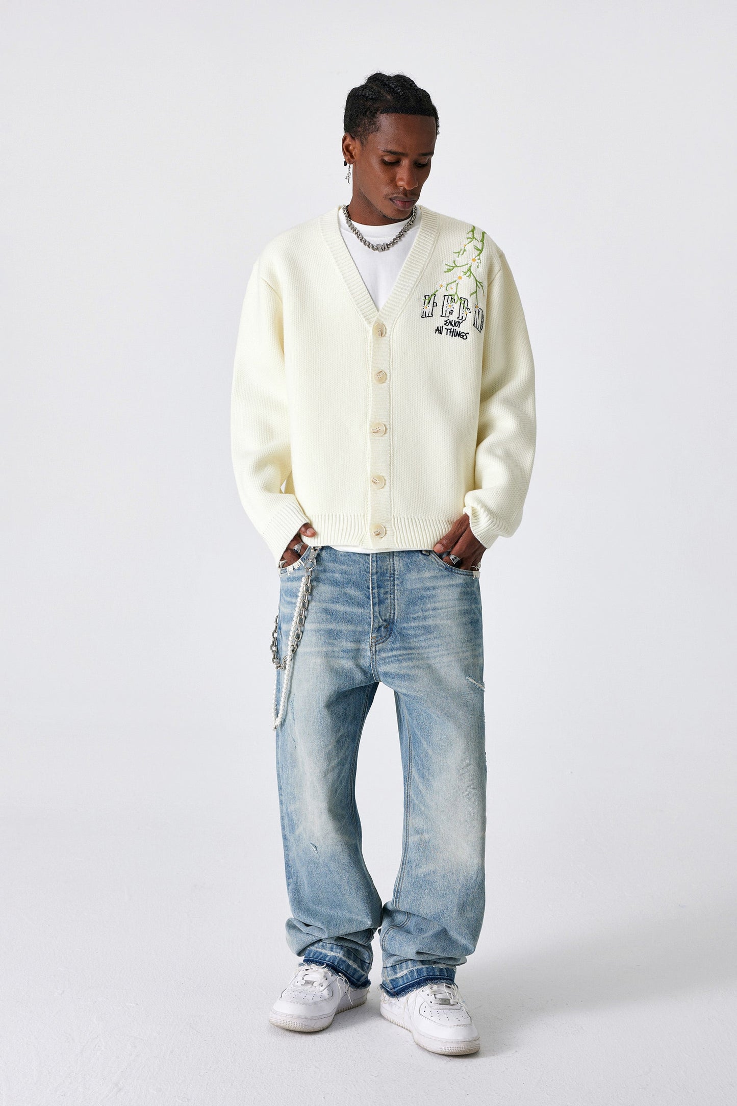 MEDM 자수 카디건