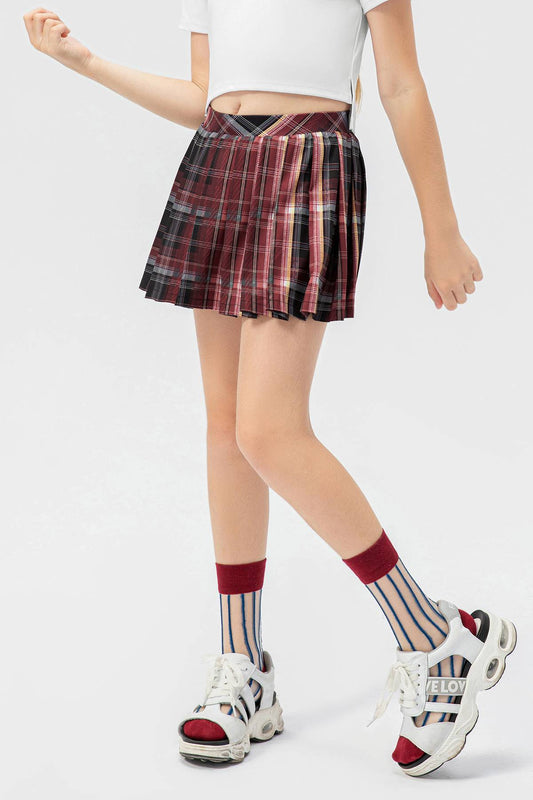 Pleated Tennis Skirts with Short for Girls