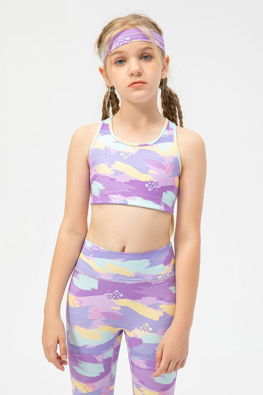 Printed Crew Neck Tank Tops for Girls