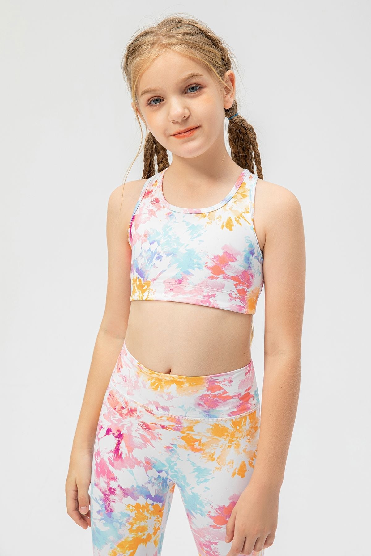 Printed Crew Neck Tank Tops for Girls