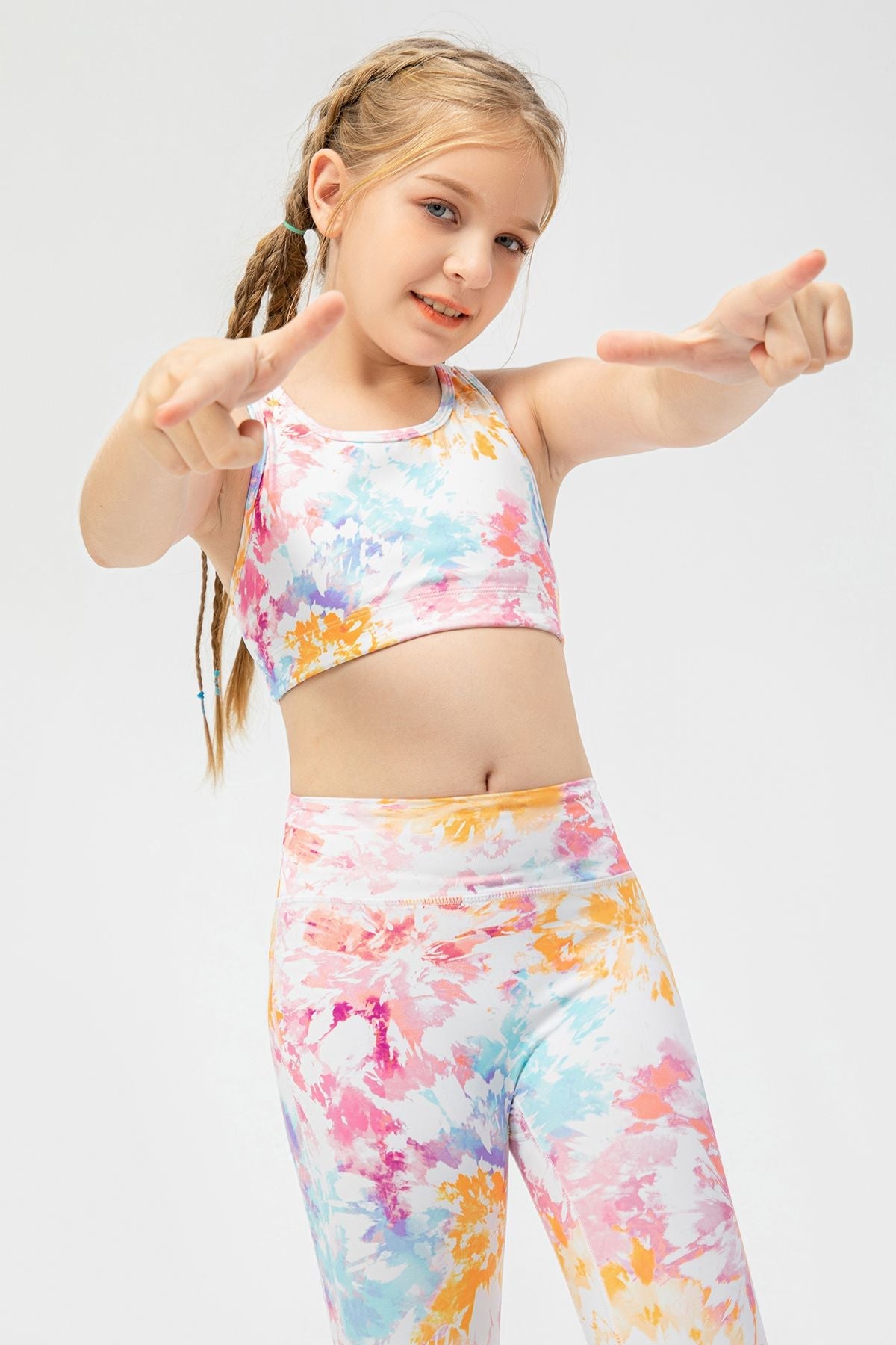 Printed Crew Neck Tank Tops for Girls