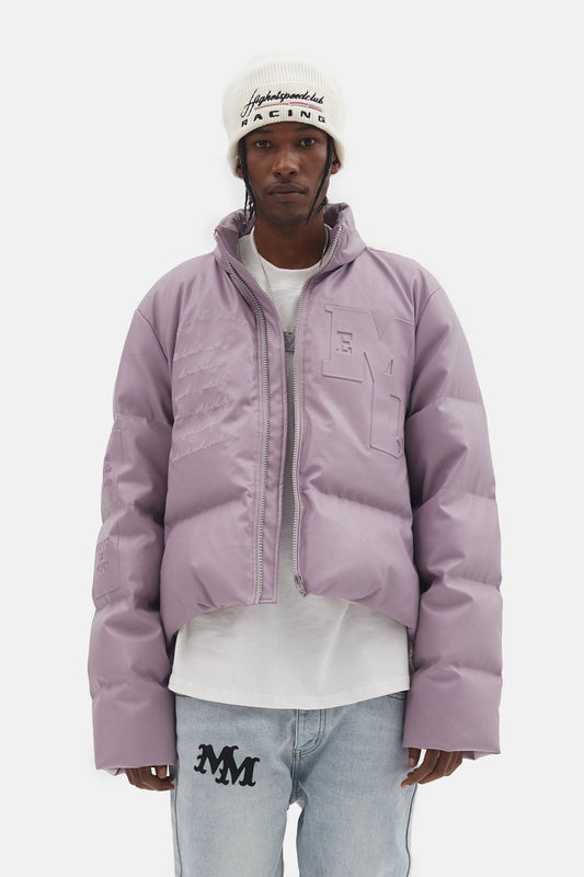 MEDM 마이크로파이버 가죽 푸퍼 재킷