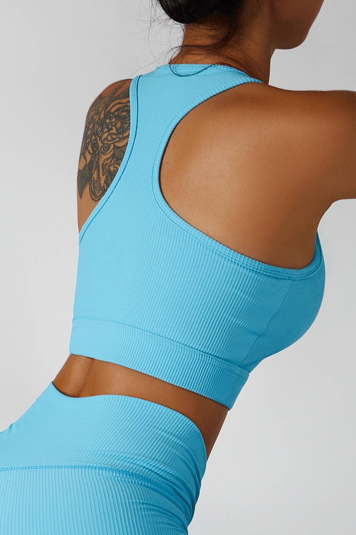 Ribbed Racerback Sports Bra