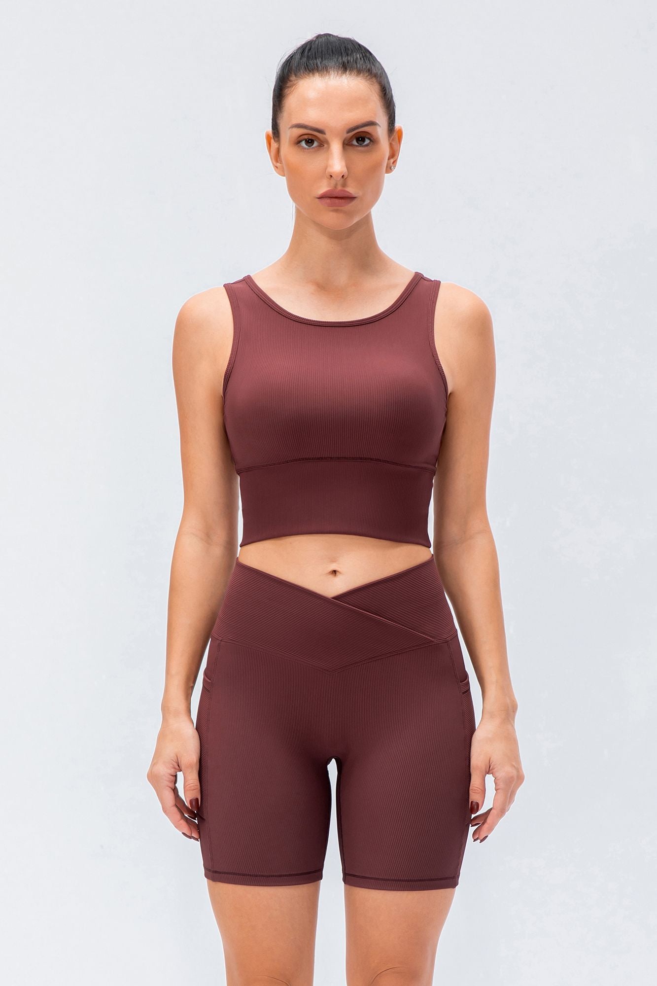 Ribbed Reversible Crop Tank Top