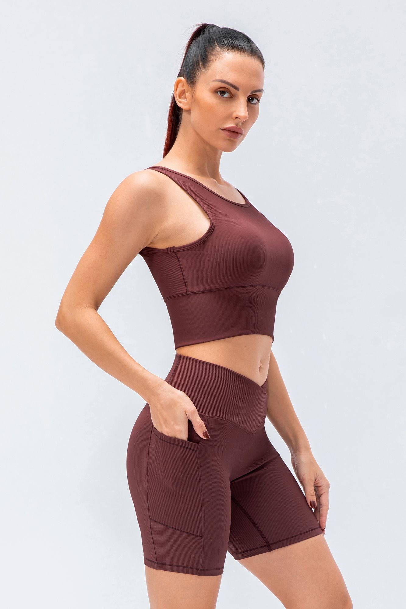 Ribbed Reversible Crop Tank Top