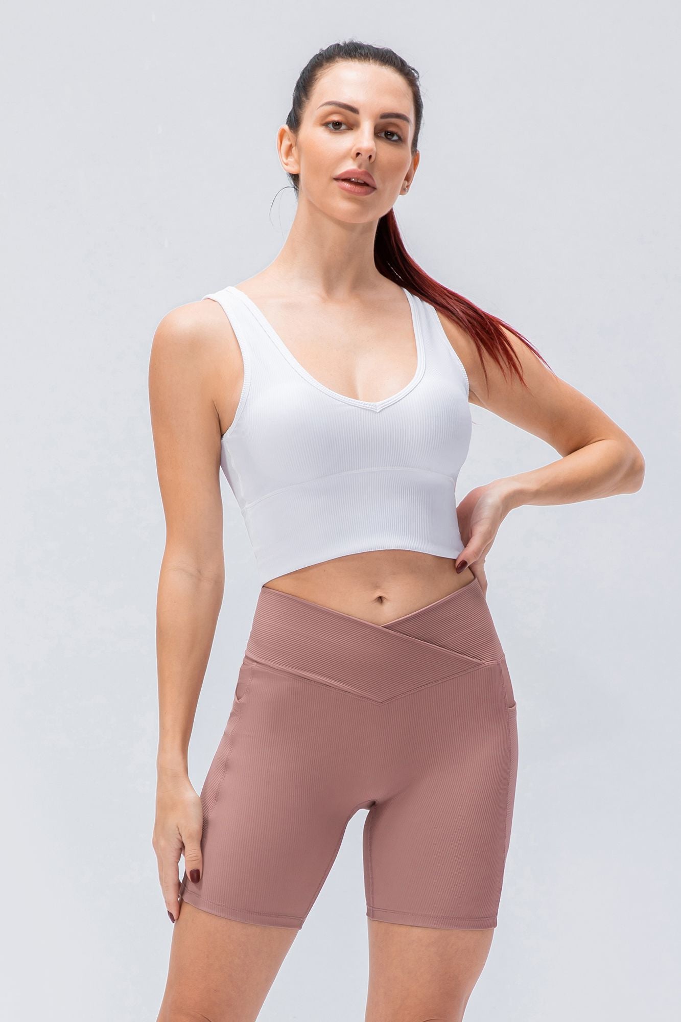 Ribbed Reversible Crop Tank Top