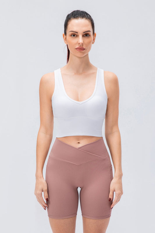 Ribbed Reversible Crop Tank Top