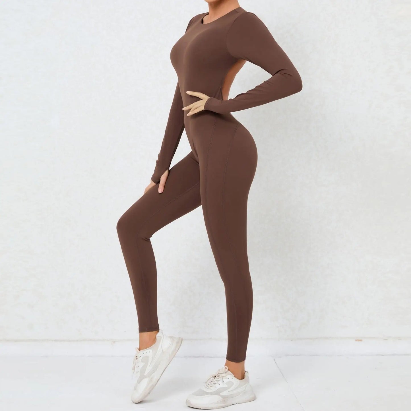 Essential Longsleeve Backless Jumpsuit