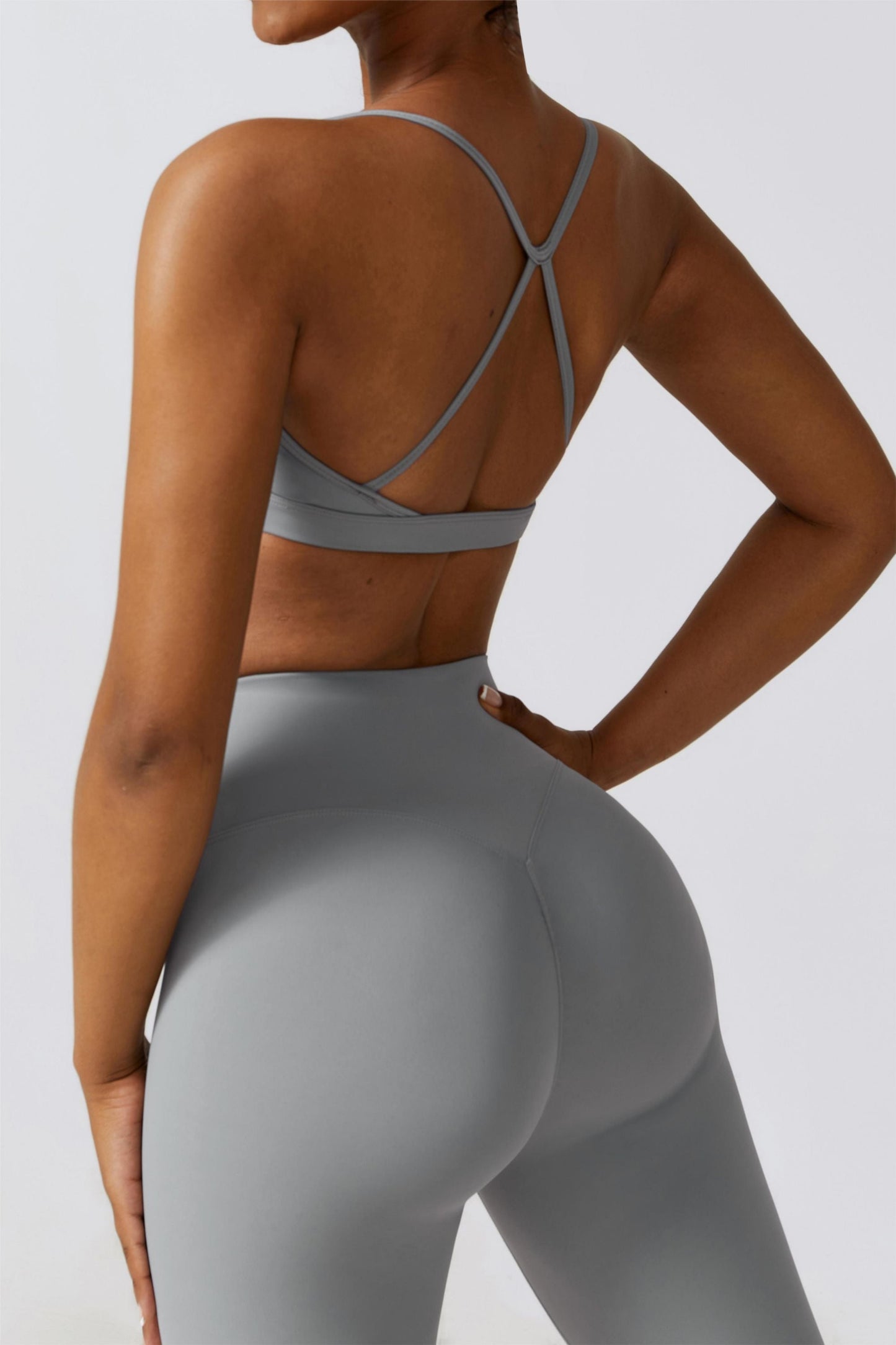 Scoop Neck Strappy Sports Bra