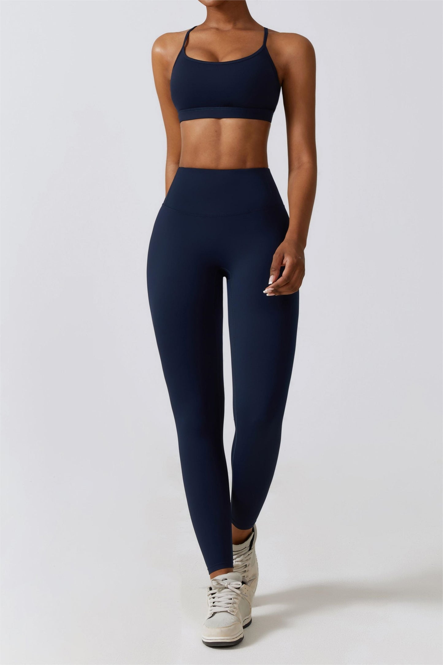 Scoop Neck Strappy Sports Bra