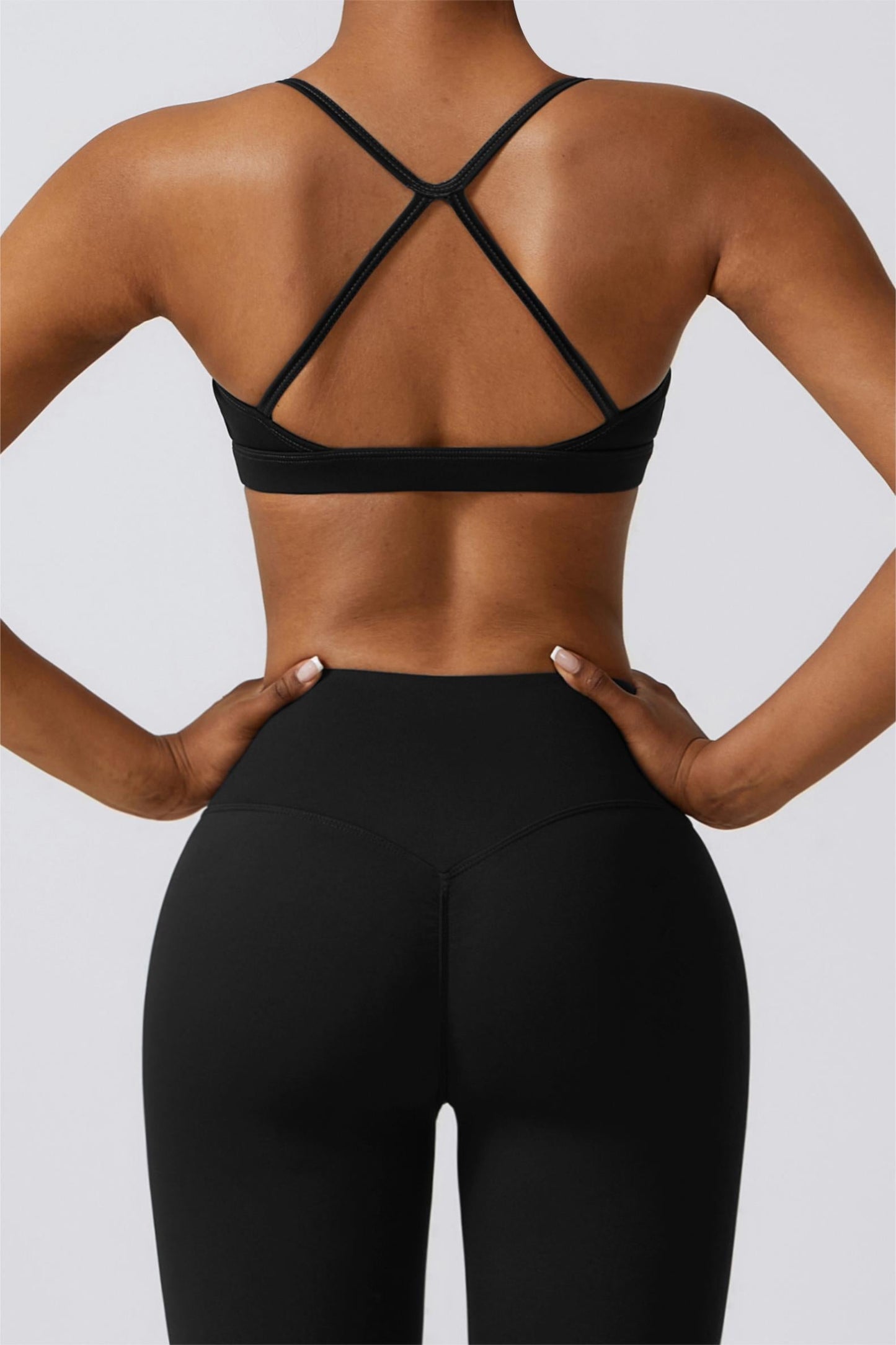 Scoop Neck Strappy Sports Bra