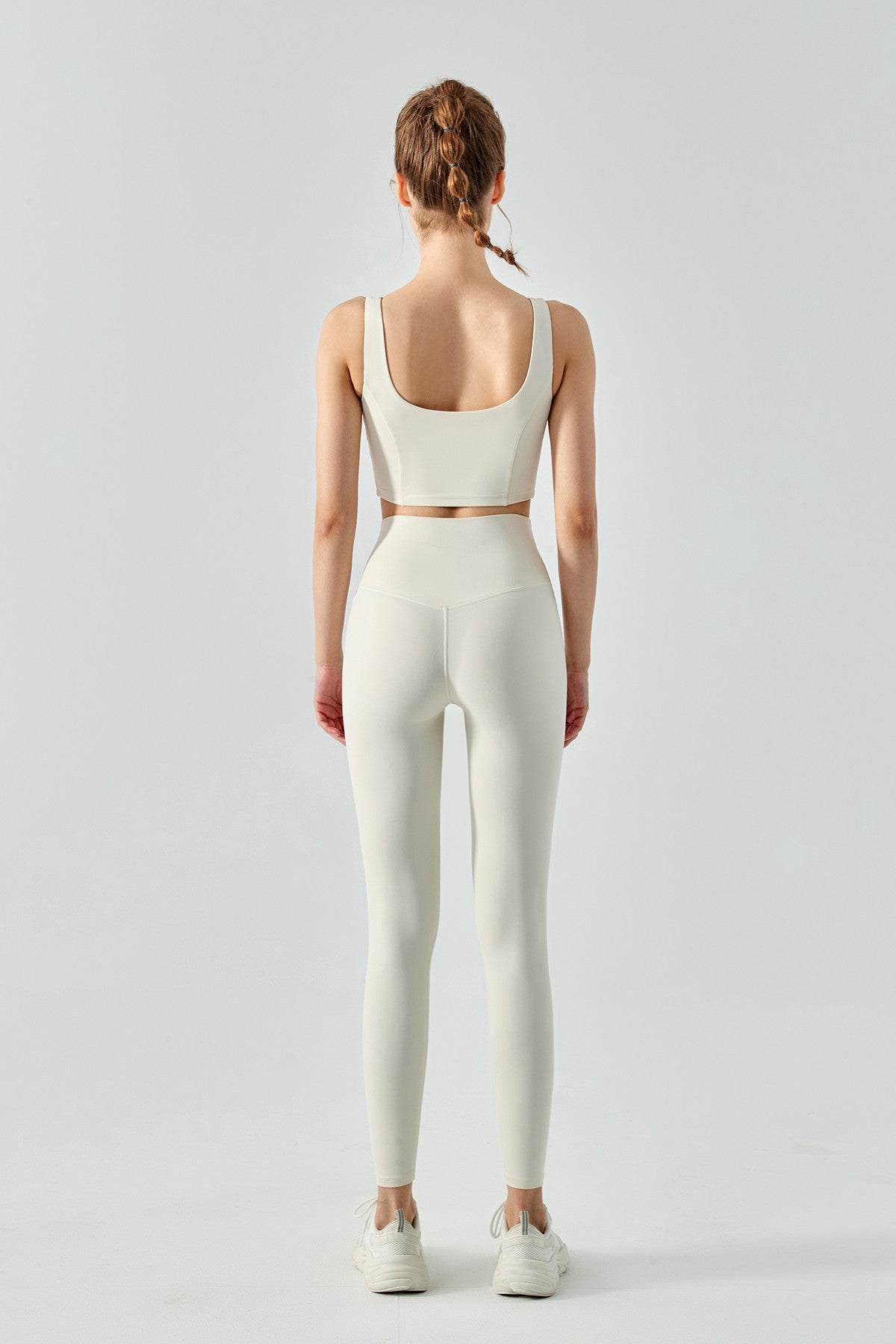 Seamed Crop Corset Top & Leggings Activewear Set