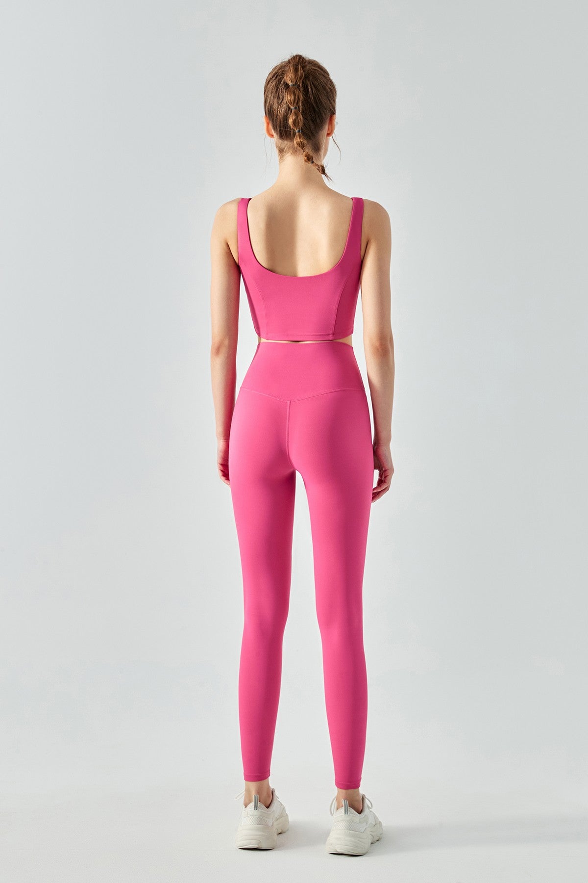 Seamed Crop Corset Top & Leggings Activewear Set