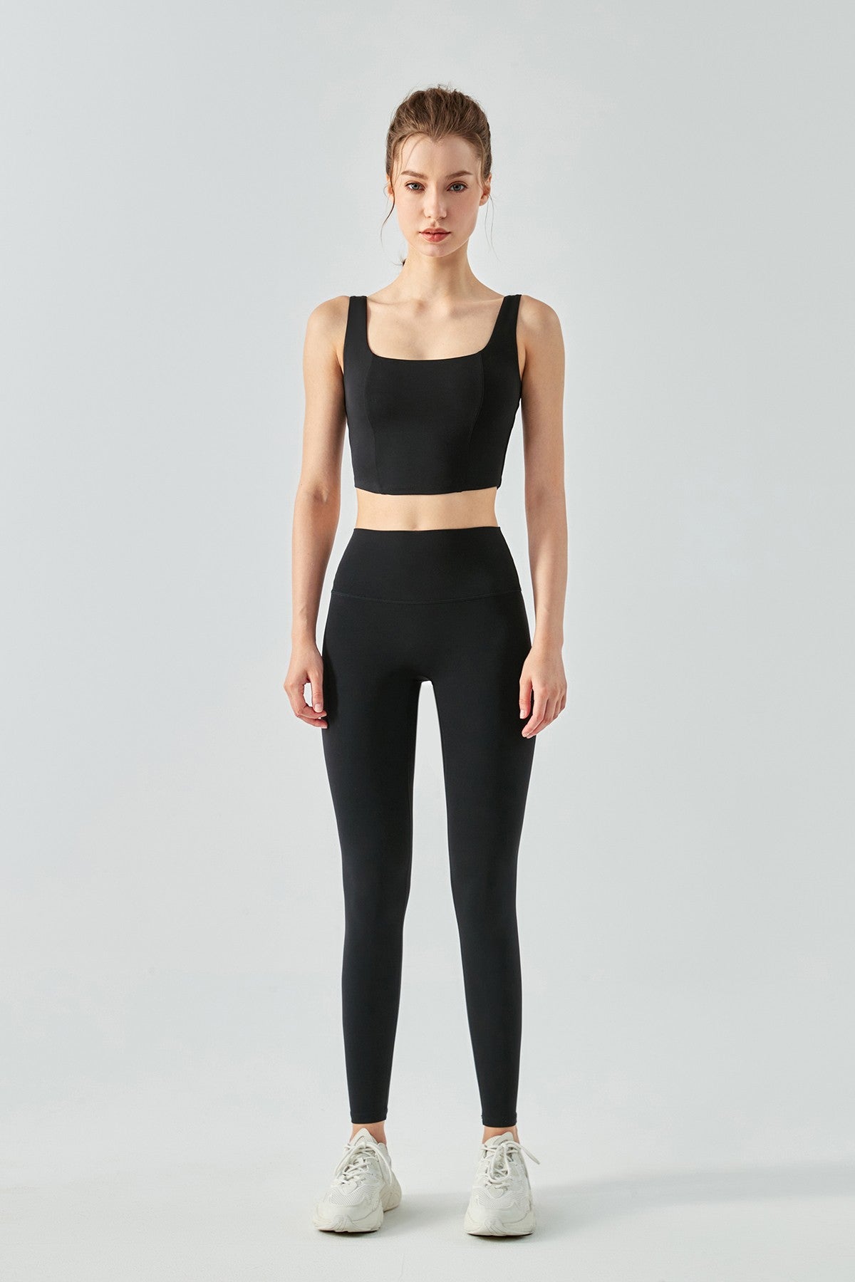 Seamed Crop Corset Top & Leggings Activewear Set