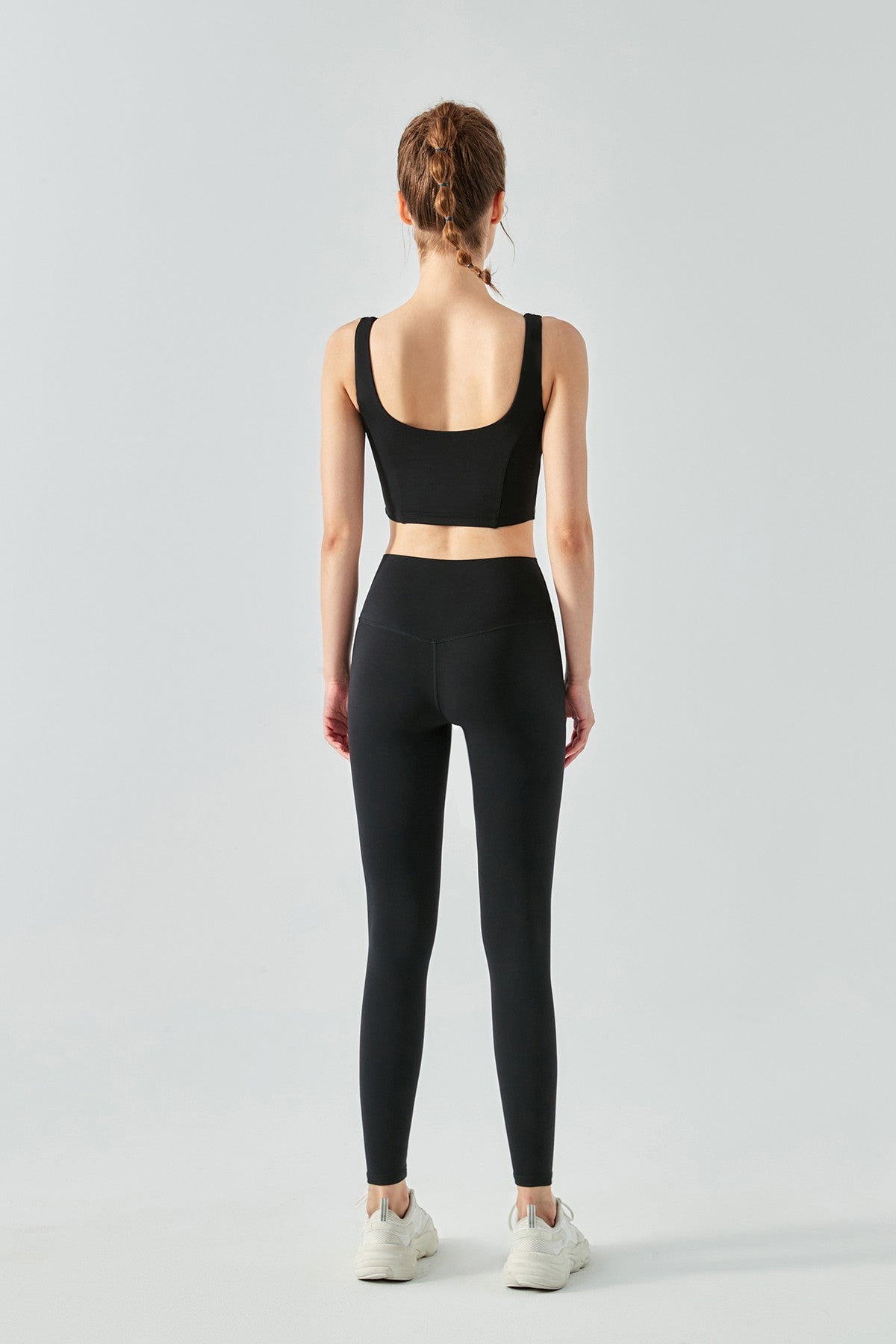 Seamed Crop Corset Top & Leggings Activewear Set