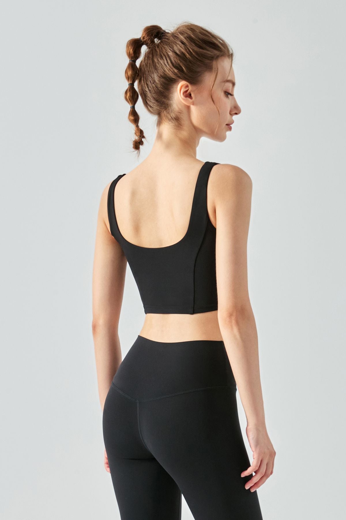 Seamed Crop Corset Top & Leggings Activewear Set