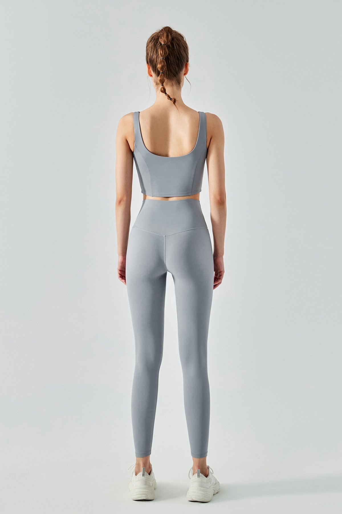 Seamed Crop Corset Top & Leggings Activewear Set