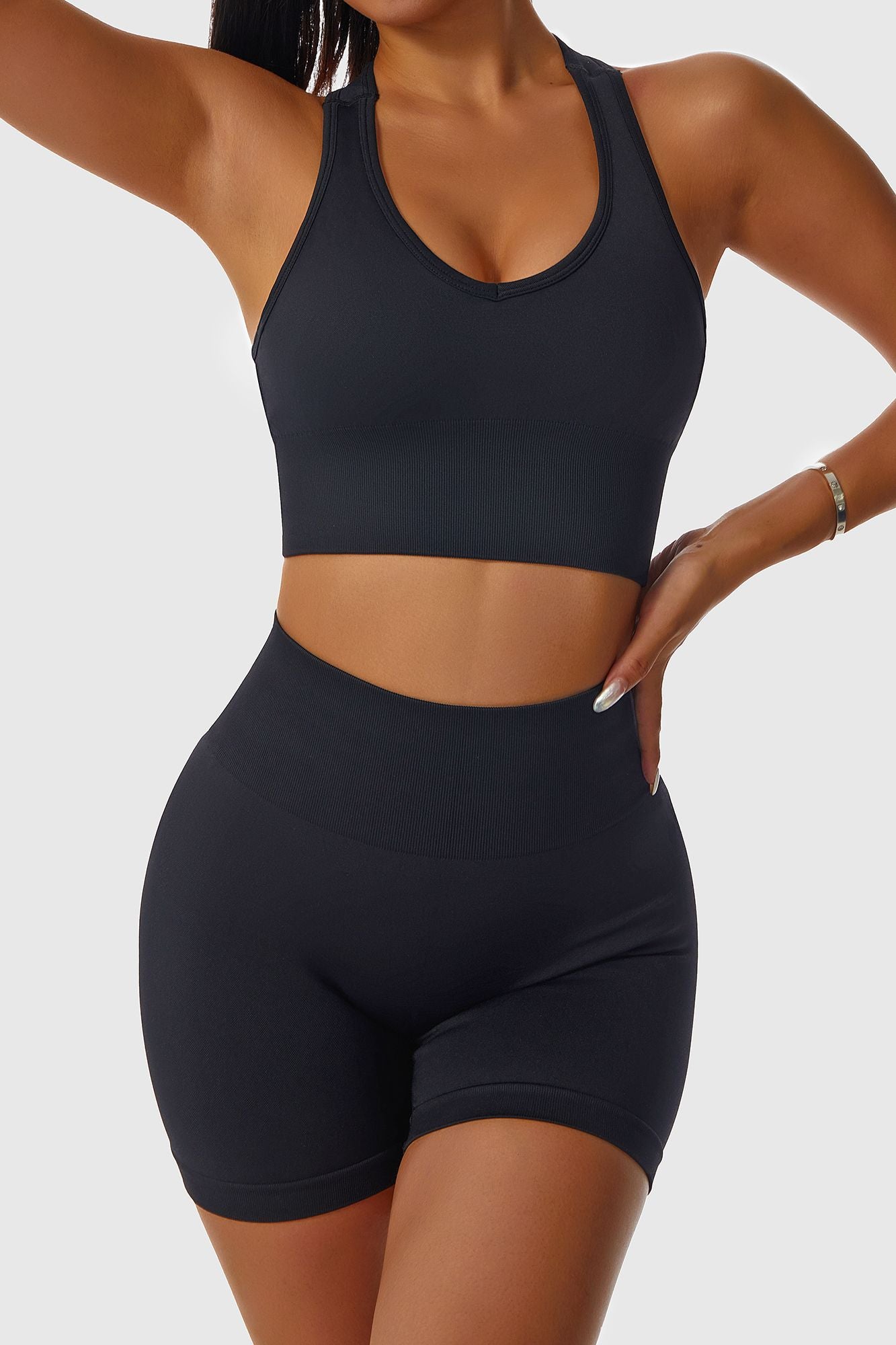 Seamless Scoop Neckline Racerback Sports Bra