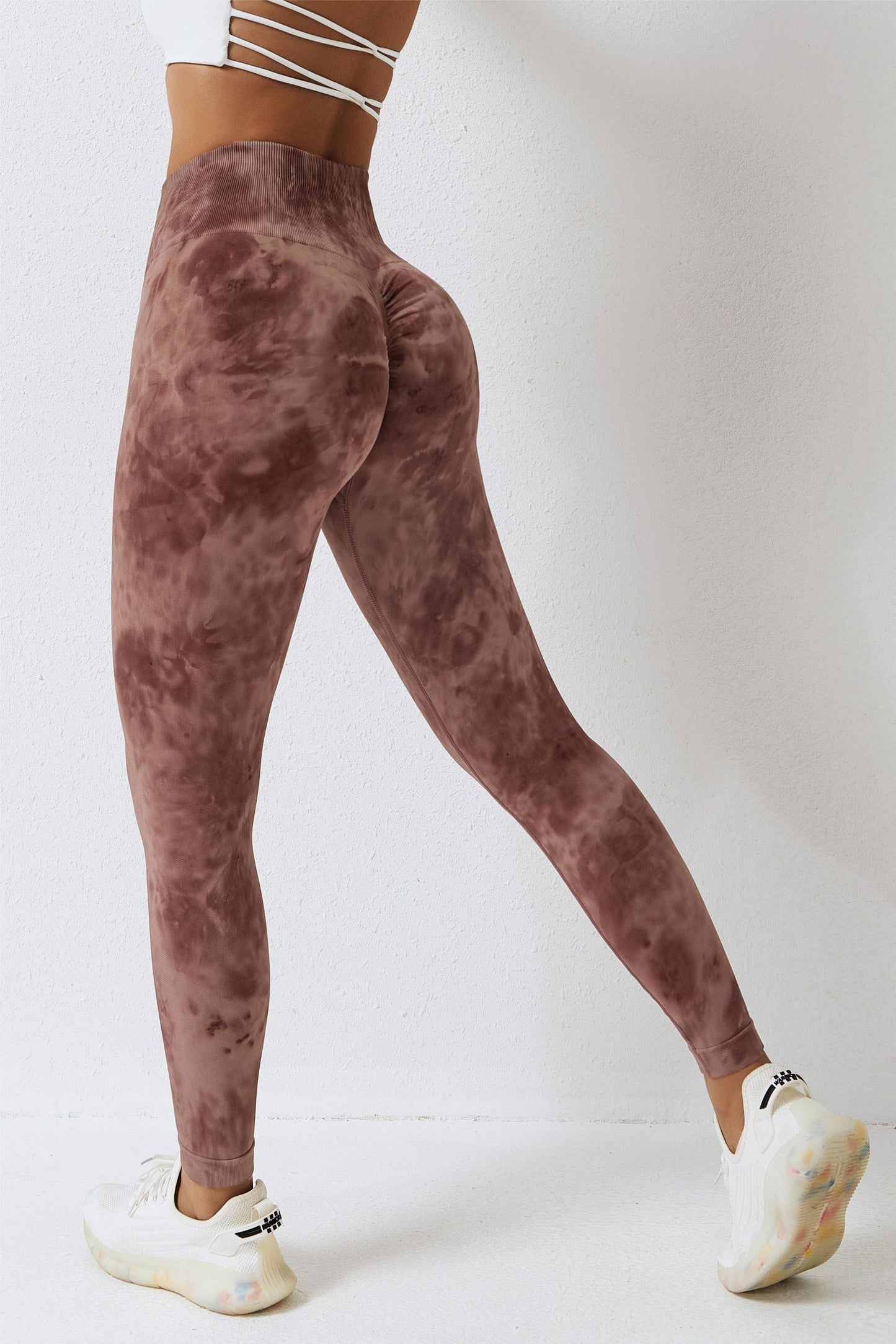 Seamless Tie Dye Scrunch Leggings