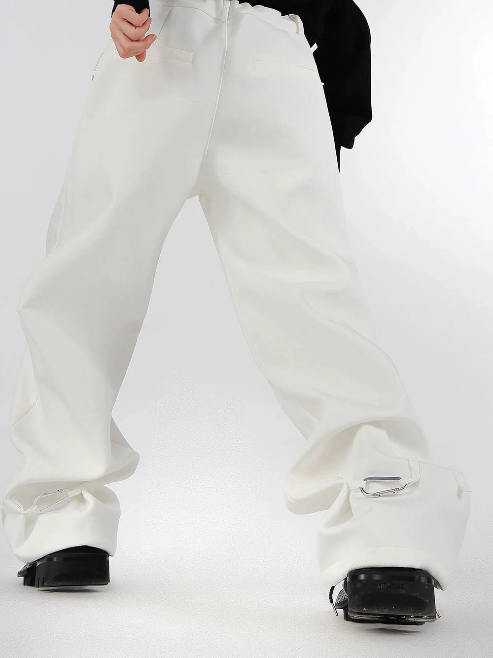 Simplicity Casual Pants with Metal Carabiner Clasp Design