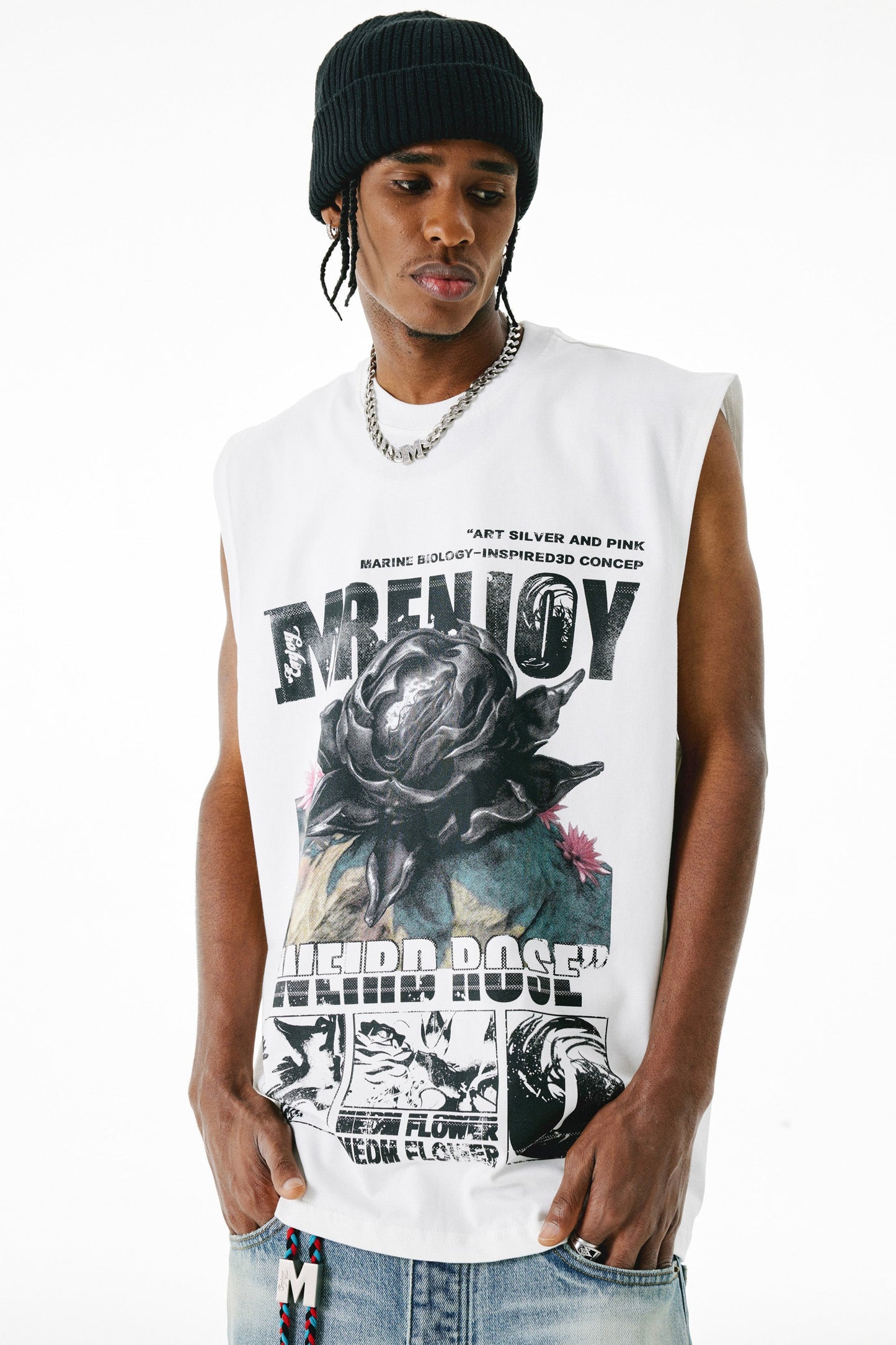 MEDM 번트 로즈 티셔츠