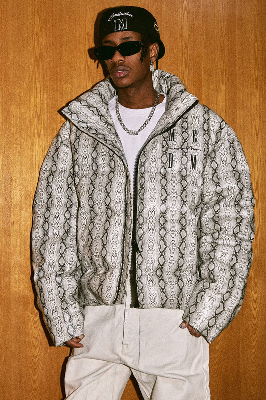 MEDM 스네이크 패턴 다운 재킷