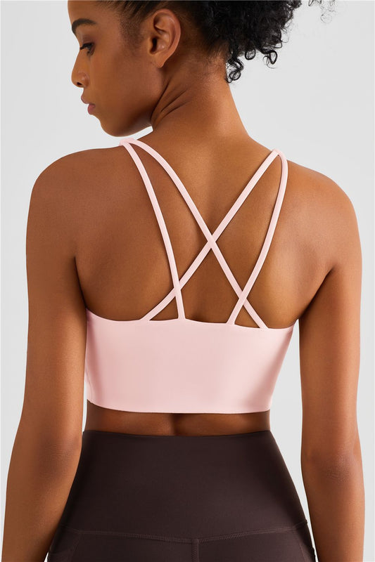 Soft Marshmallow Strappy Sports Bra