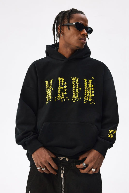 MEDM 스타 자수 로고 후디