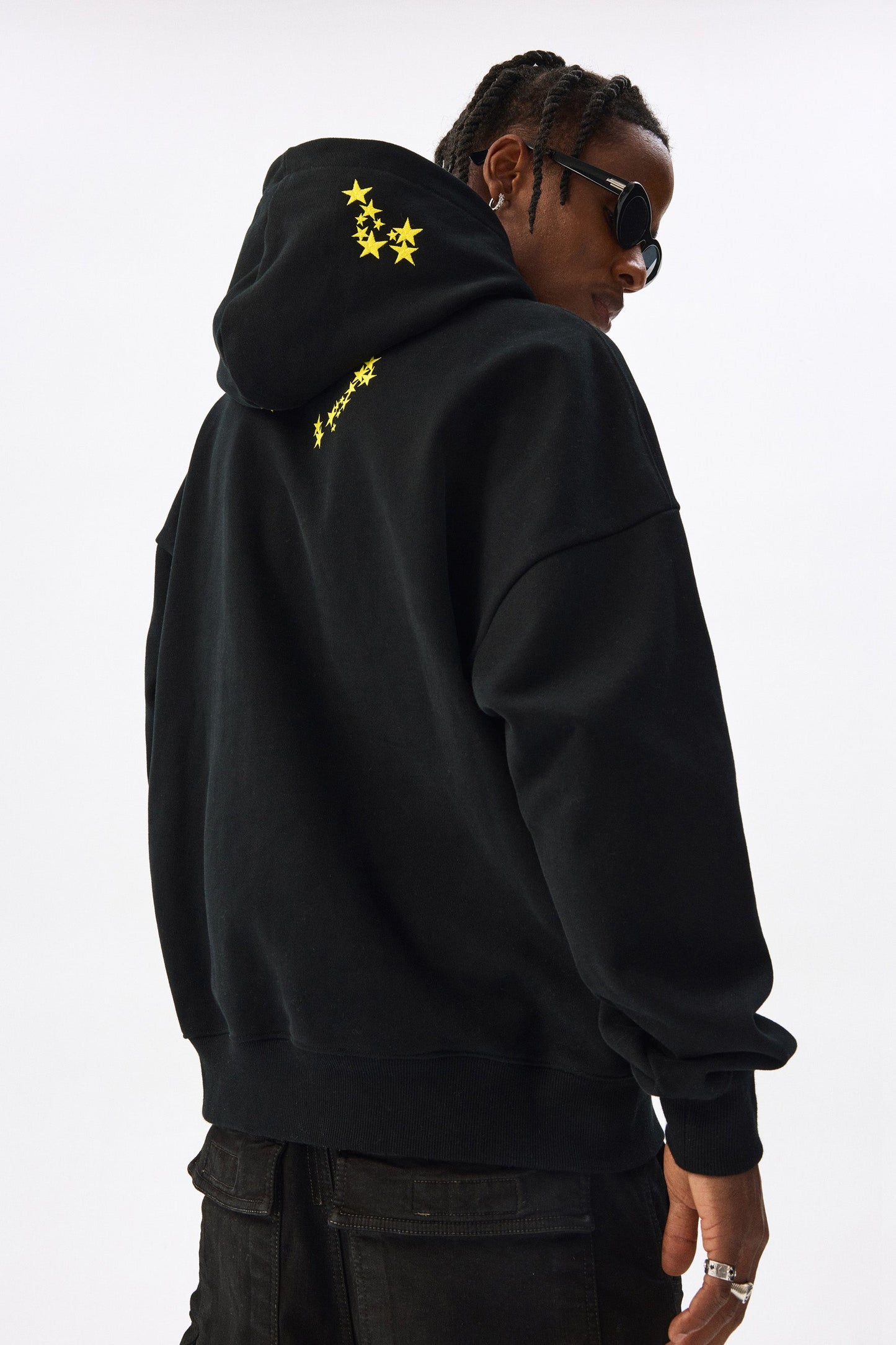 MEDM 스타 자수 로고 후디