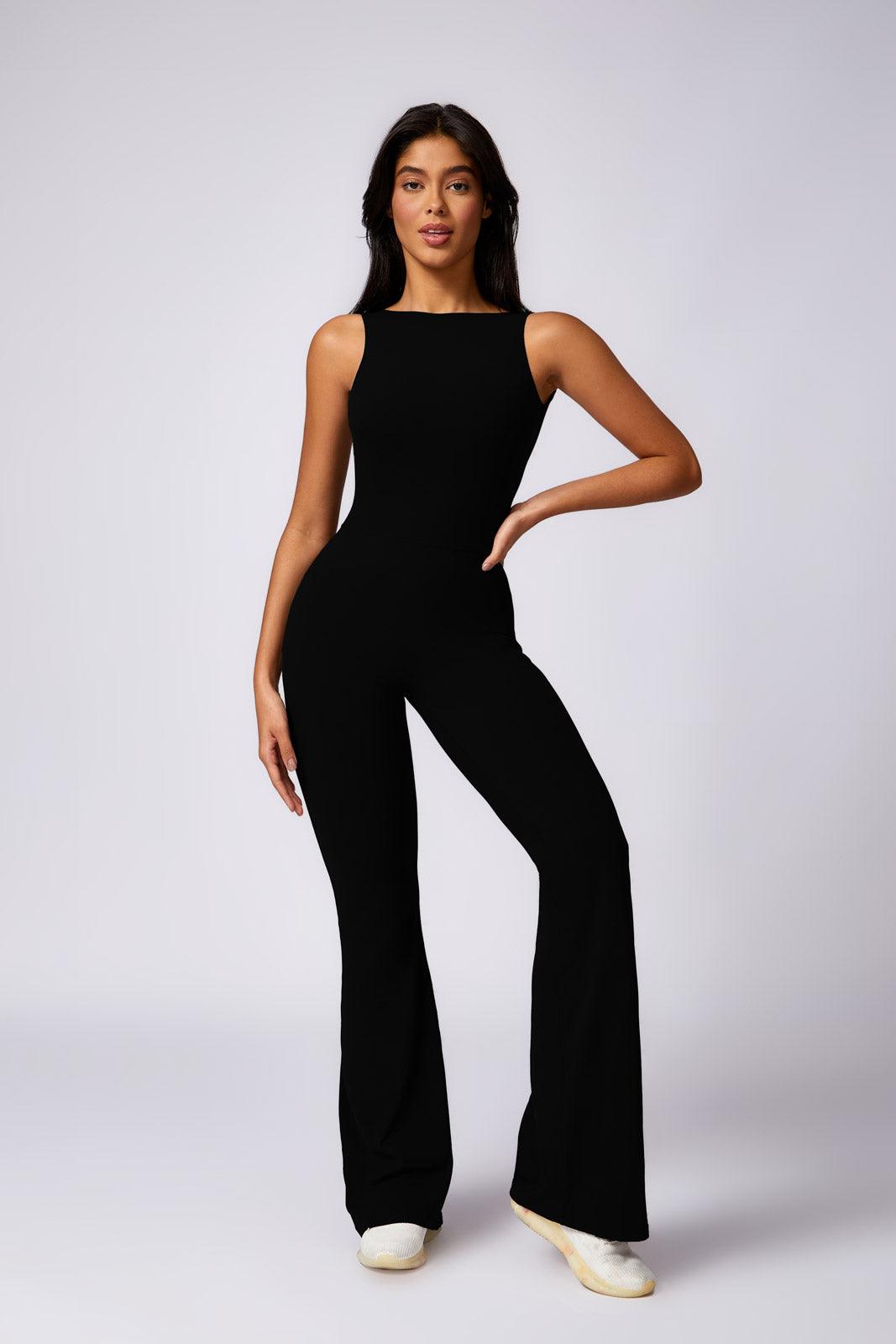 Stella Flared Jumpsuit - Brown