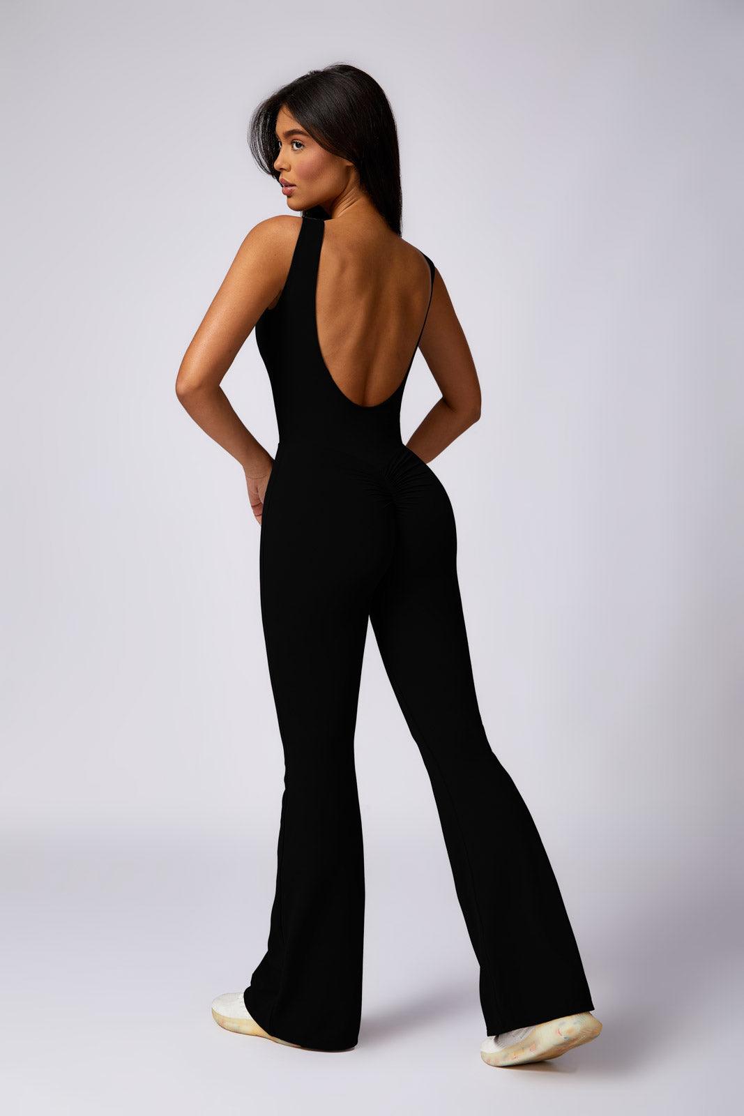 Stella Flared Jumpsuit - Brown