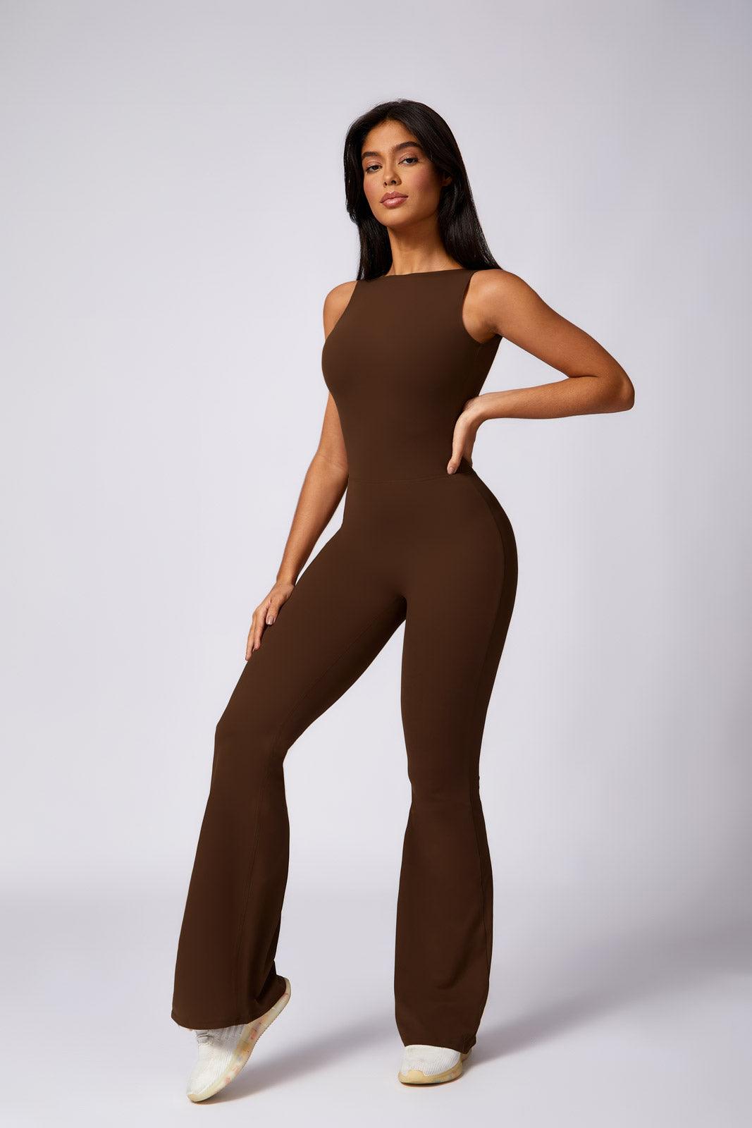 Stella Flared Jumpsuit - Charcoal