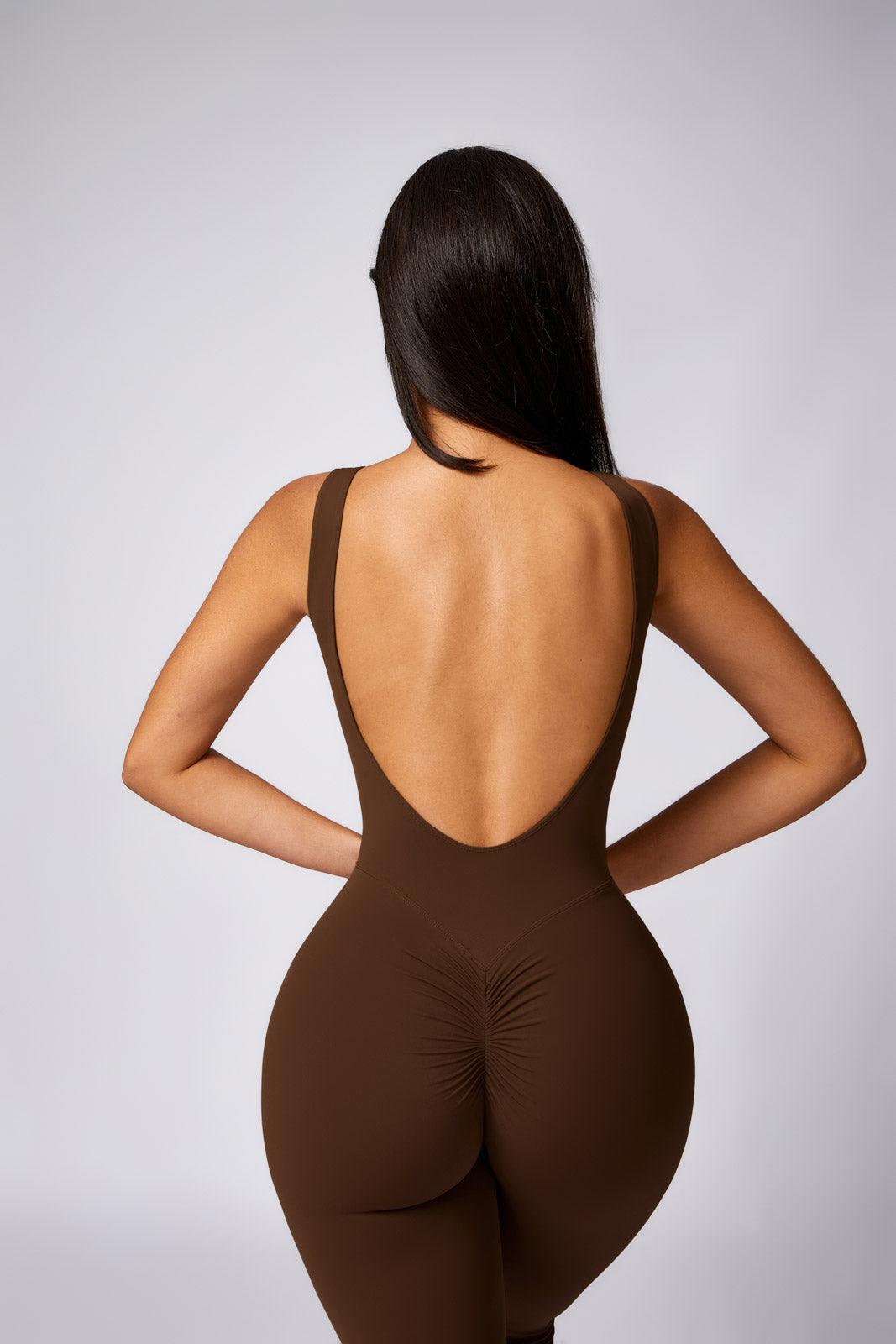 Stella Flared Jumpsuit - Taupe