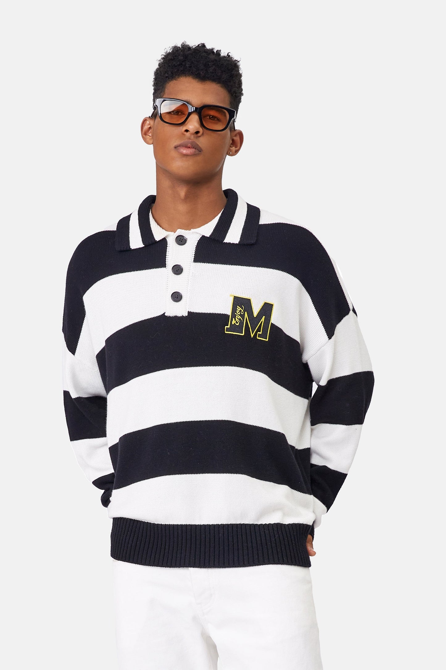 MEDM 스트라이프 폴로 셔츠